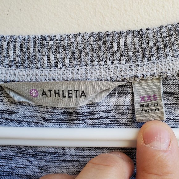 Athleta Gray Scoop Neck Jersey Size XXS - Picture 7 of 14